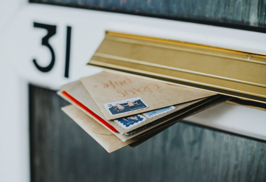 Post In The Door Mailbox