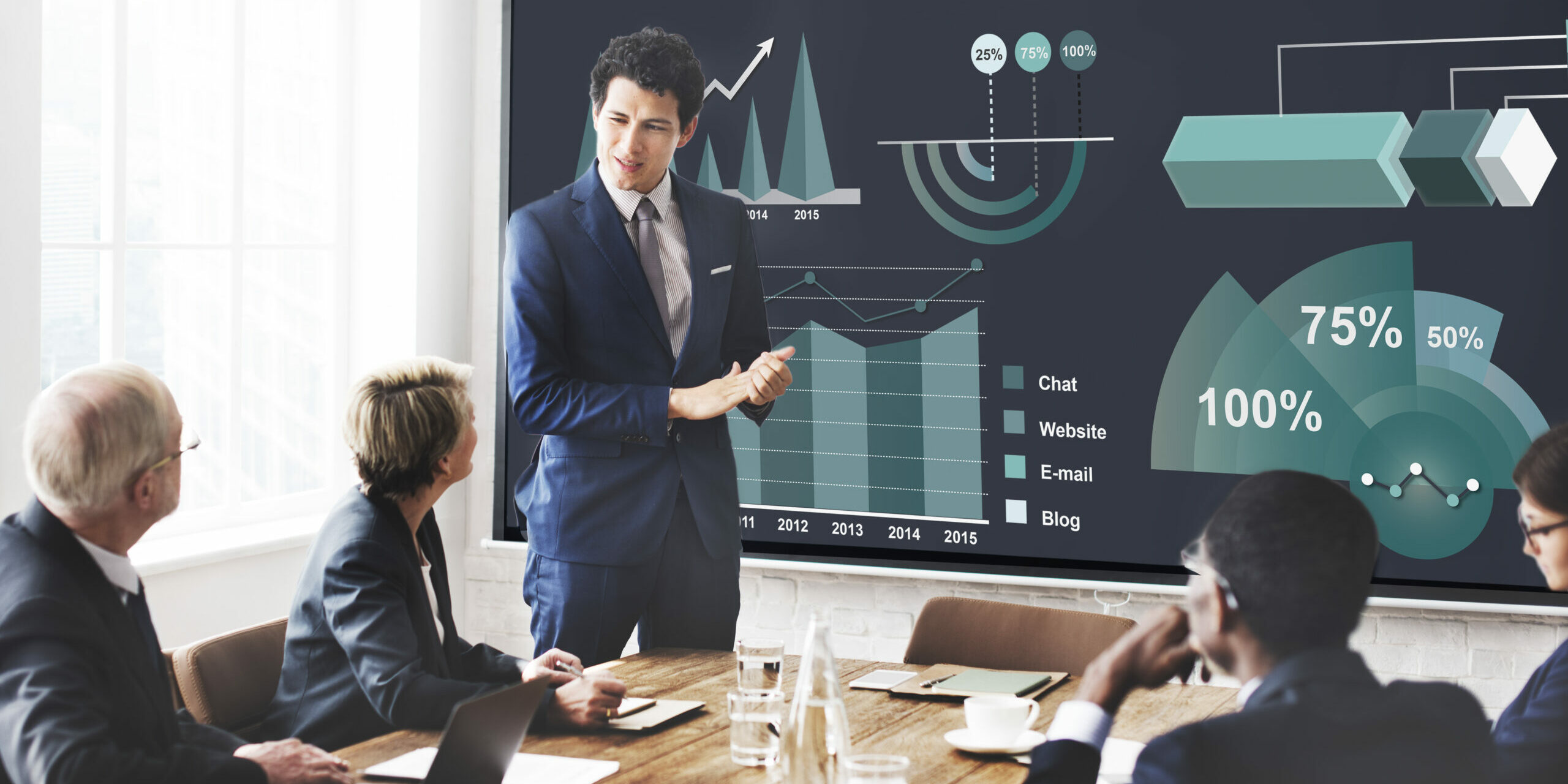 Data Analysis Marketing Business Report Concept