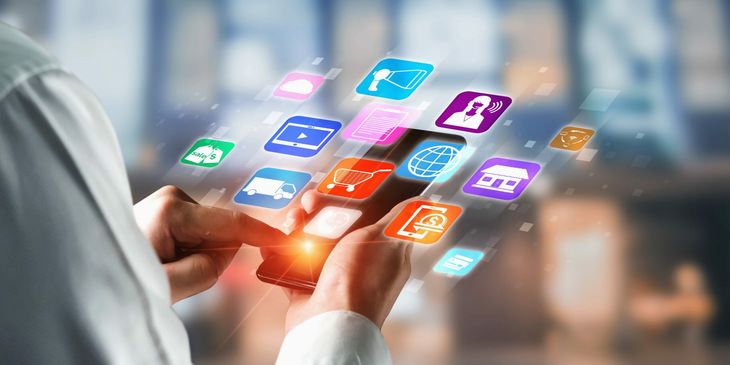 Omni channel technology of online retail business. Omni channel technology of online retail business. Multichannel marketing on social media network platform offer service of internet payment channel, online retail shopping and omni digital app.