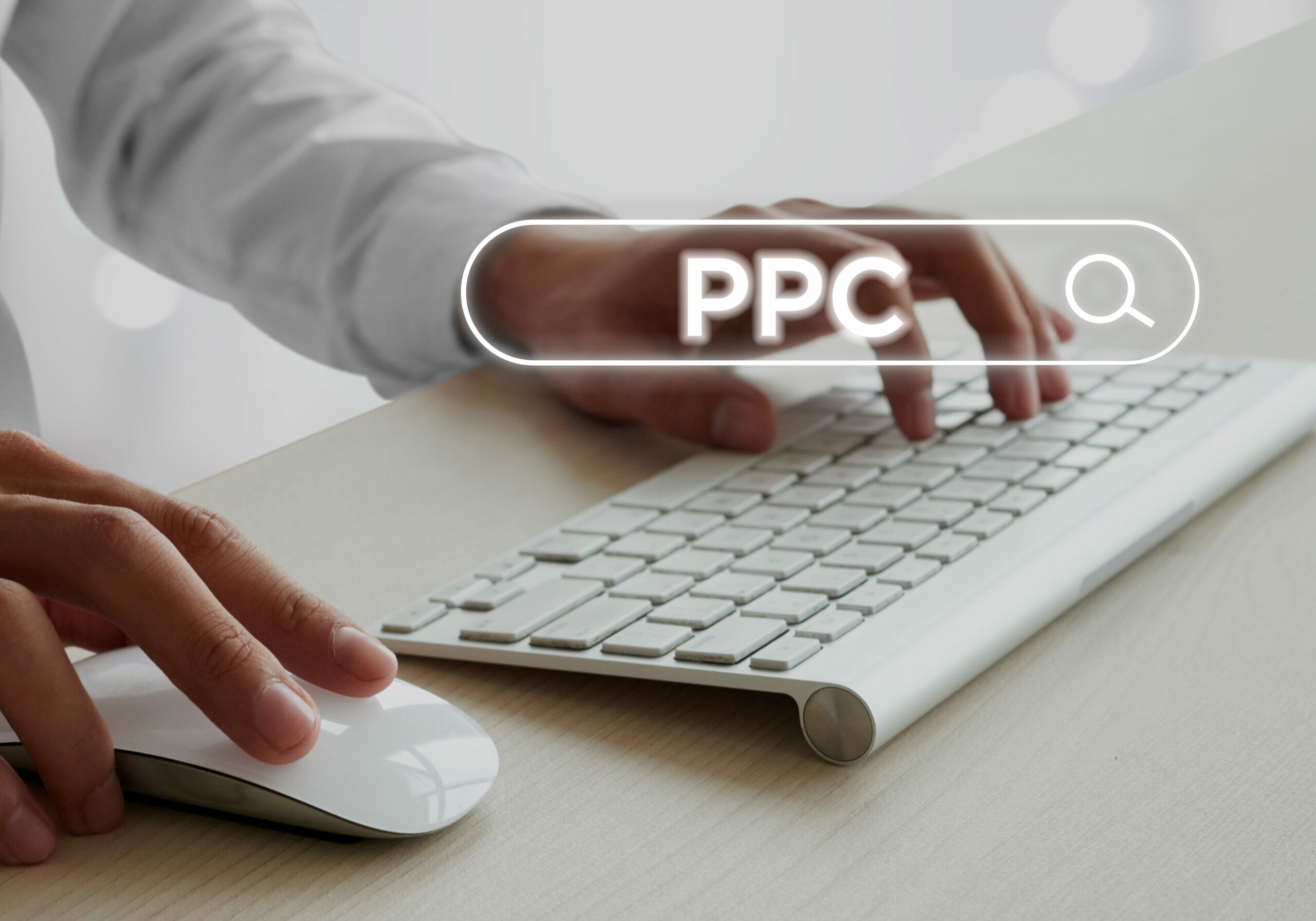 PPC pay per click, internet marketing and link building abstraction